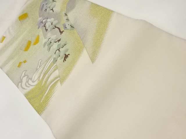 JAPANESE NAGOYA OBI / TSUZURE / WOVEN ROUGH WAVE